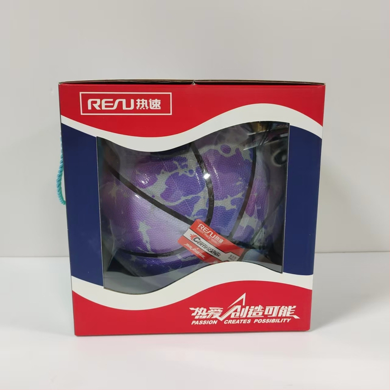 Svetelný basketbal pre exteriér, odolný PU materiál, jemný dojem kože (Model No. 7)