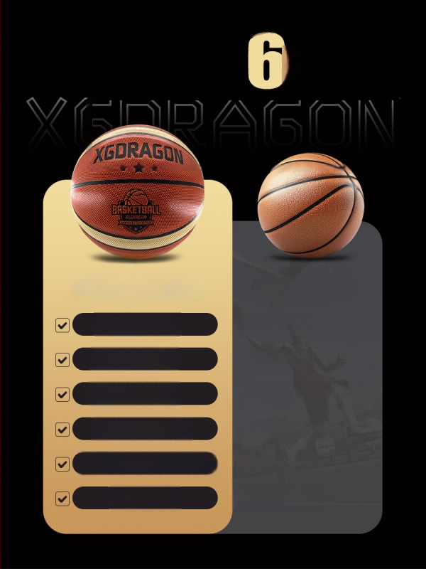 Basketbal PU, značka Happy Dragon, prispôsobenie k dispozícii, na tréning v interiéri aj exteriéri