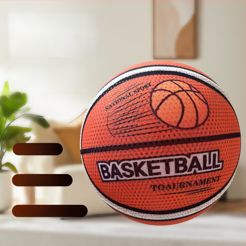 Shin's basketbal s textilným obalom – tichá vnútorná lopta, PU materiál, Súťažná trieda #5