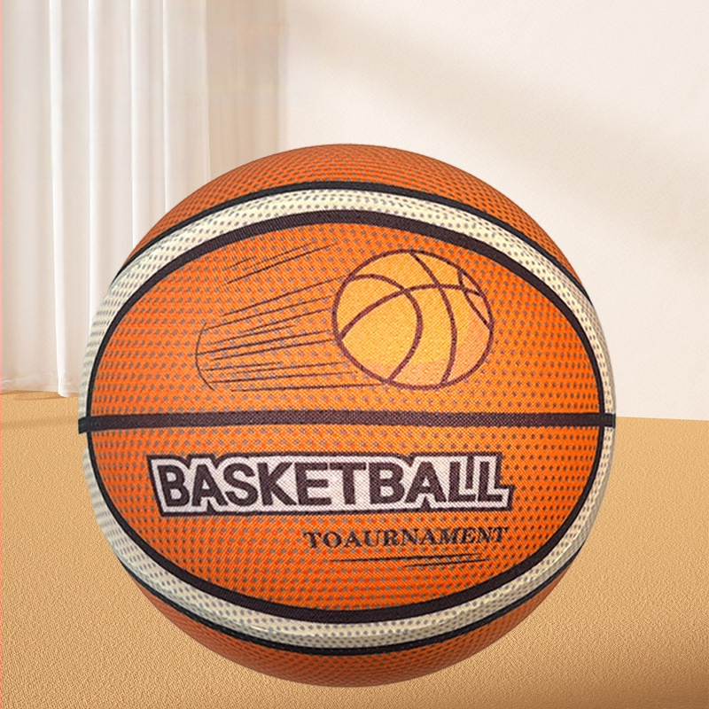 Shin's basketbal s textilným obalom – tichá vnútorná lopta, PU materiál, Súťažná trieda #5