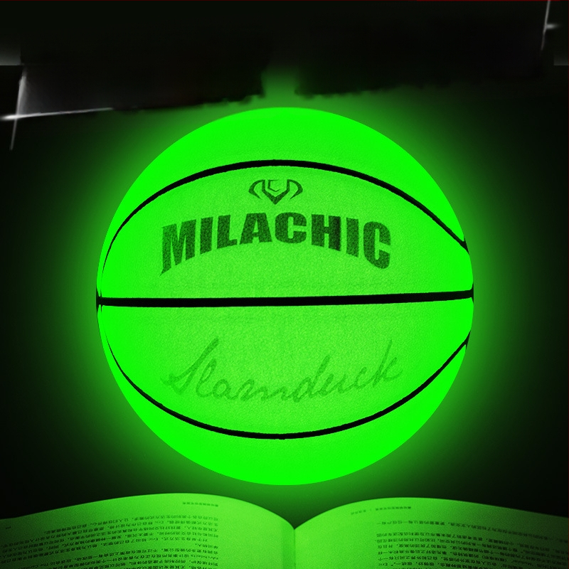 Lemira PU basketbal lopta – holografická reflexná svietivá fluoreskujúca úprava, logo tlačené, prispôsobenie k dispozícii, vhodná pre tréning nôh