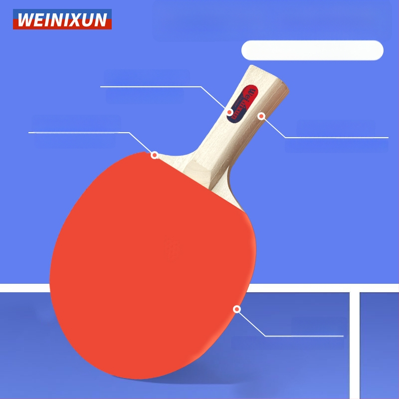 Raketa na stolný tenis Venezon s horizontálnym uchom, poplarová doska, guma so spätným lepením, vlastný logo