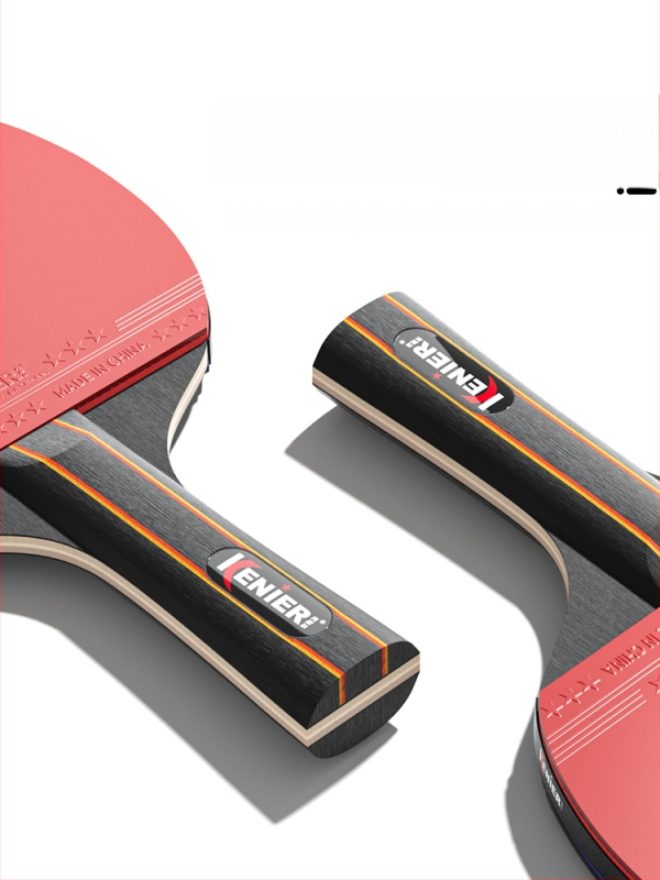 Knier Sada rakiet na stolný tenis pre deti a dospelých – profesionálna úroveň, horizontálna raketa, guma s lepidlom, dlhá rúčka, poplar doska