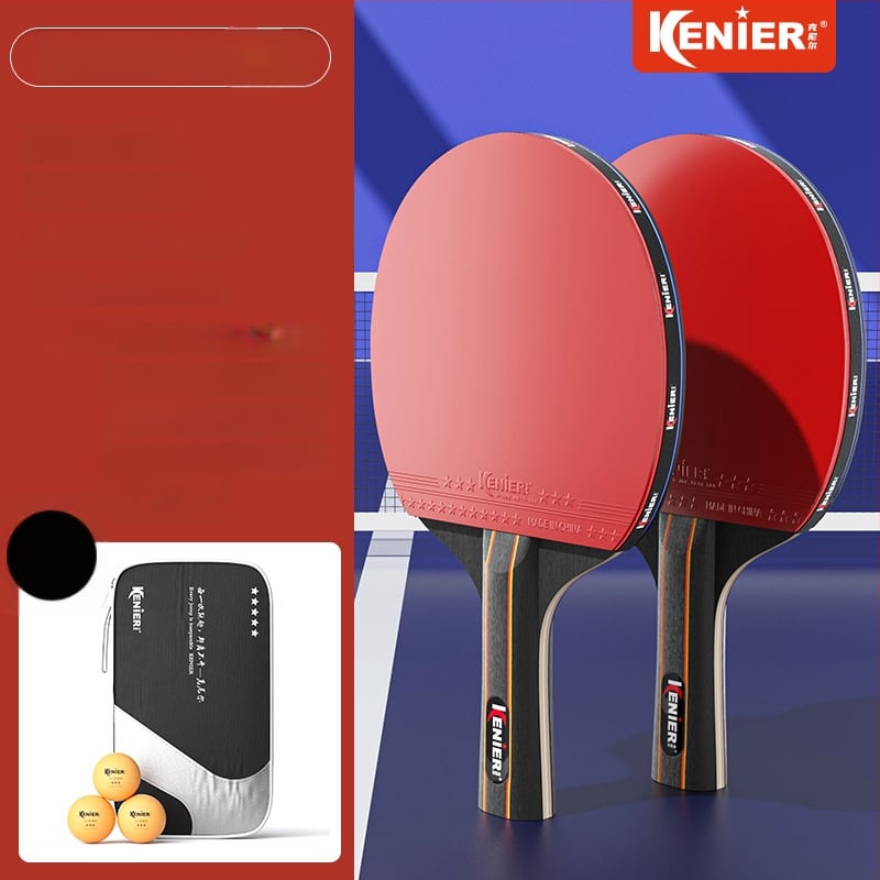 Knier Sada rakiet na stolný tenis pre deti a dospelých – profesionálna úroveň, horizontálna raketa, guma s lepidlom, dlhá rúčka, poplar doska