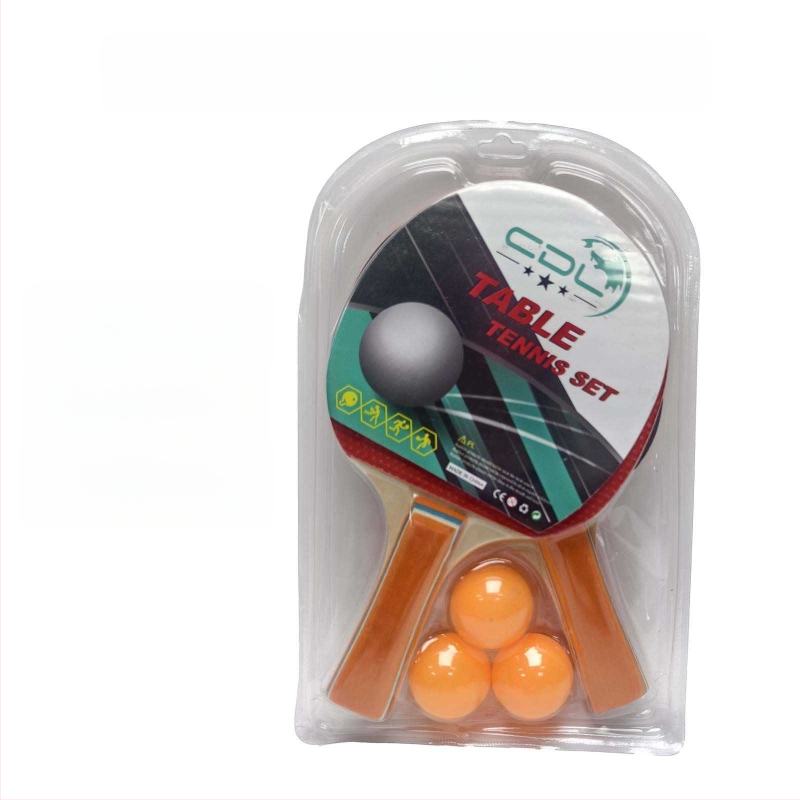 Set stolného tenisu – 2 rakety a 3 loptičky, doska z topolu, dvojstranné peny gumy, bočný úder