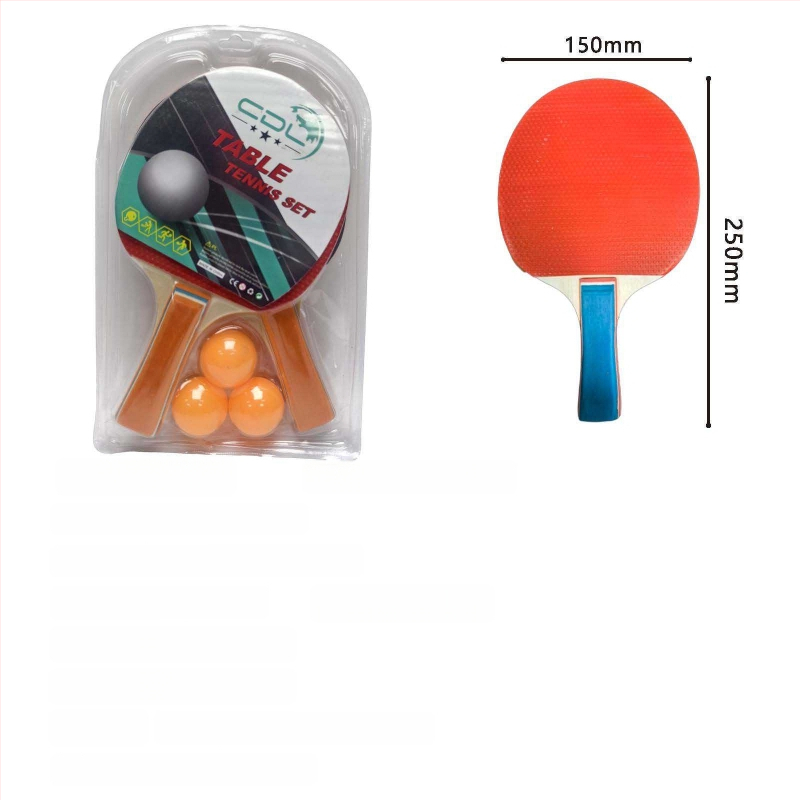 Set stolného tenisu – 2 rakety a 3 loptičky, doska z topolu, dvojstranné peny gumy, bočný úder