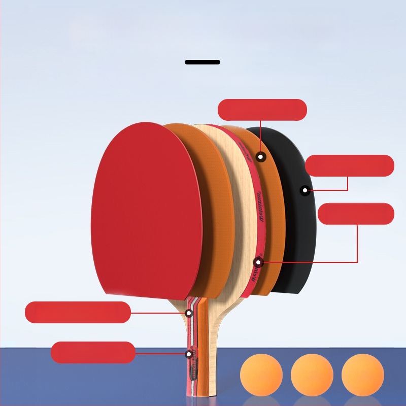 Wynison stolnotenisová raketa – profesionálny tréningový set s gumou proti lepeniu, horizontálny úder, poplar doska, špecifikácia 40
