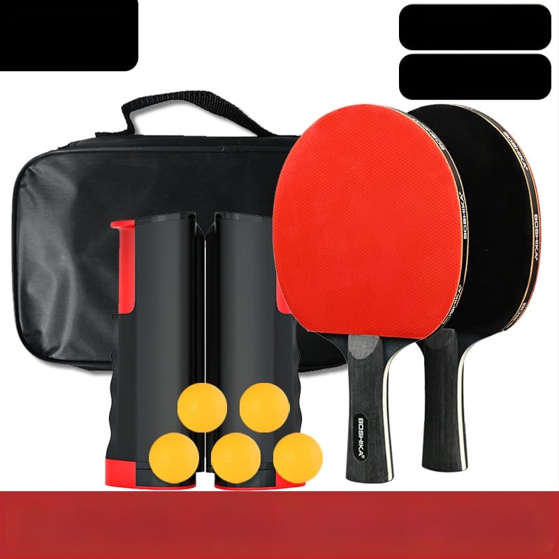 Set stolný tenis pre tréning a zábavu, 2 rakety, 6 loptičiek, stojan na sieť, guma proti prilepeniu, doska z topolu