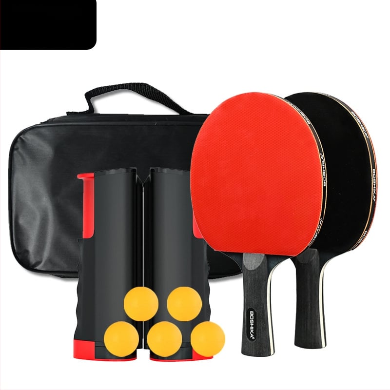 Set stolný tenis pre tréning a zábavu, 2 rakety, 6 loptičiek, stojan na sieť, guma proti prilepeniu, doska z topolu