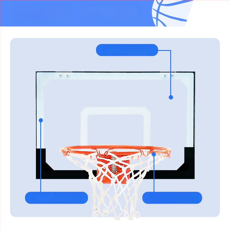 Nástenný basketbalový kôš pre deti - PVC rám, hmotnosť 1,6 kg, model A011, domáce/školské tréningy