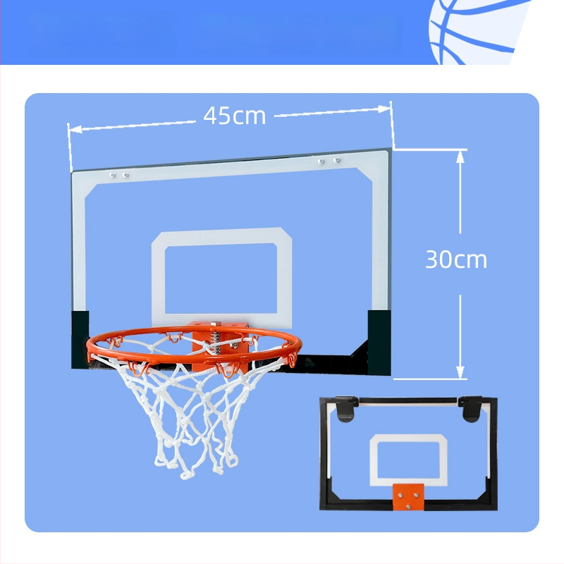 Nástenný basketbalový kôš pre deti - PVC rám, hmotnosť 1,6 kg, model A011, domáce/školské tréningy