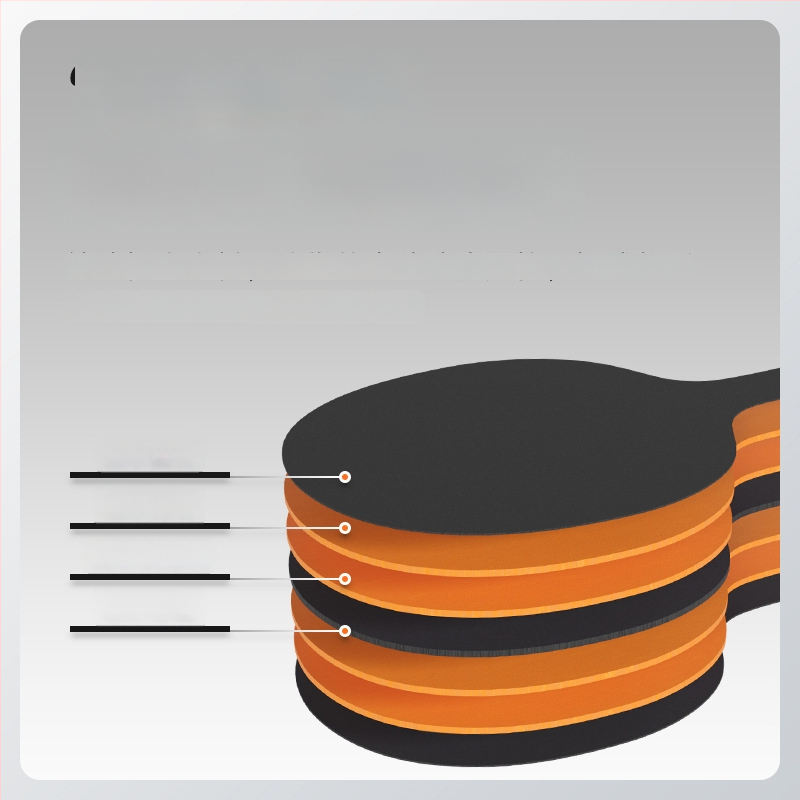 Sada pingpongových rakiet Boli T09 – dve rakety, tri loptičky s rámom na sieť, sedemvrstvové masívne drevo čepele, dvojstranná guma proti lepeniu