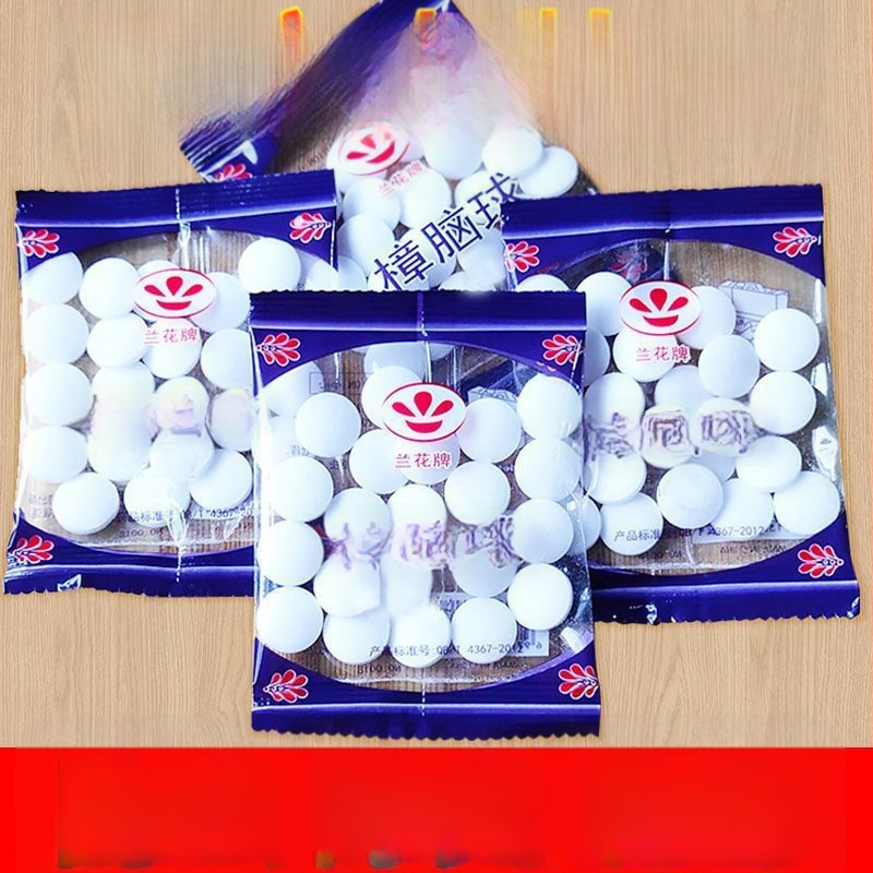 Mitrumu lodītes kukaiņu atbaidīšanai un garderobes aromātam, kamfora lodīte