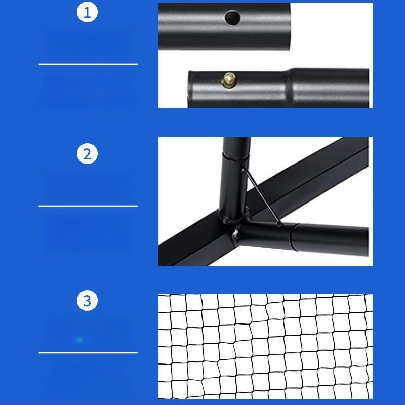 Prenosný rám na sieť pickleball pre vnútorné/vonkajšie použitie – súťažný štandard, kompatibilný s tenisovými stĺpmi