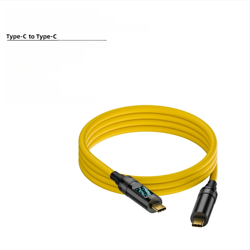 USB-C към USB-C кабел с цифров дисплей, 100W PD, 8K проекция, тегло 50 г