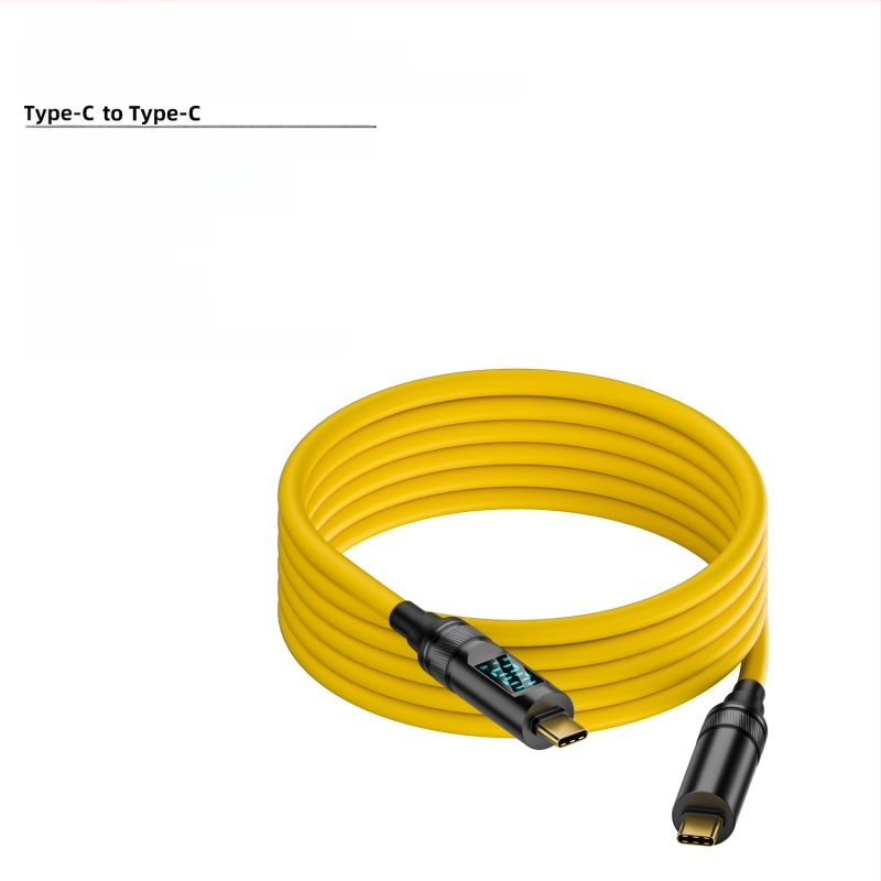 USB-C към USB-C кабел с цифров дисплей, 100W PD, 8K проекция, тегло 50 г