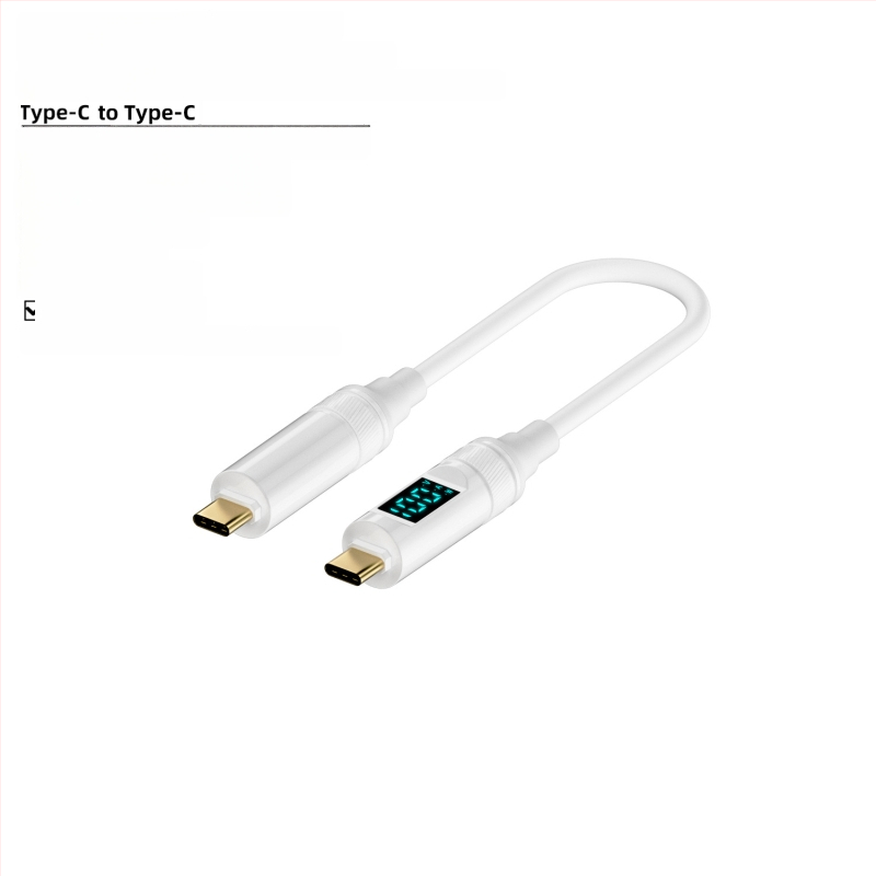 USB-C към USB-C кабел с цифров дисплей, 100W PD, 8K проекция, тегло 50 г