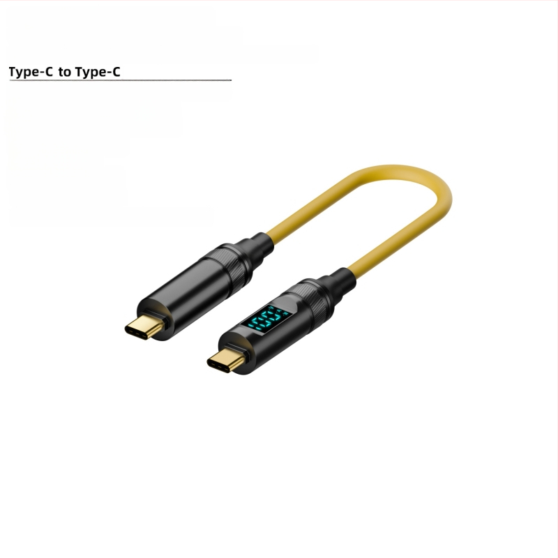 USB-C към USB-C кабел с цифров дисплей, 100W PD, 8K проекция, тегло 50 г