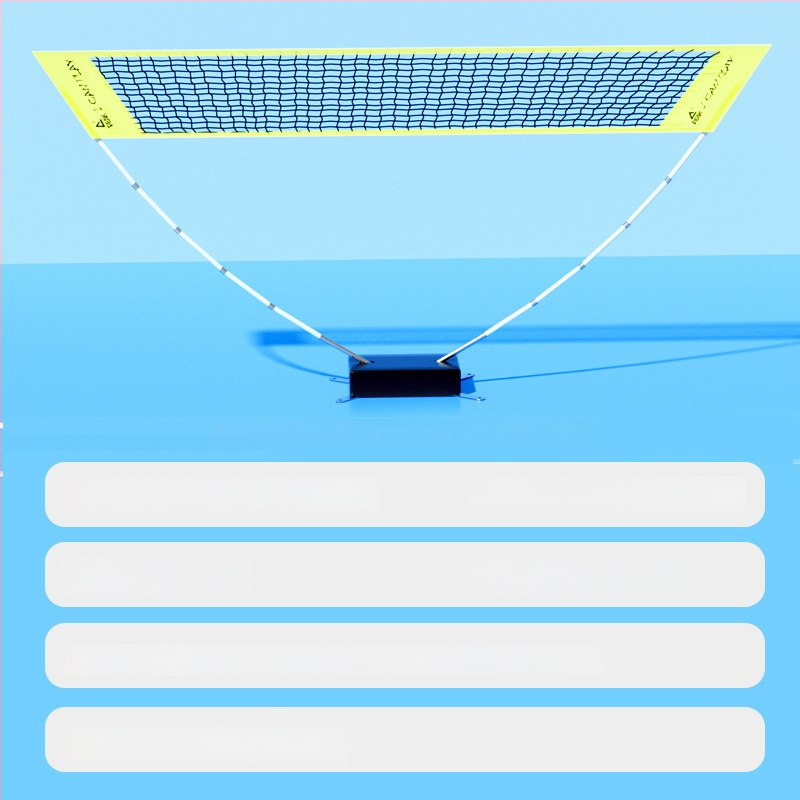 Peak Prenášateľný skladací rám badmintonu — pre vnútorné a vonkajšie použitie, nylon a sklenené vlákna, odnímateľné stĺpy