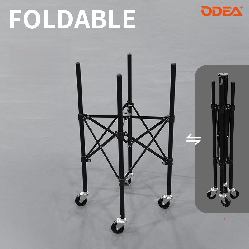 Odea Odeir teniszový vozík na loptičky — prenosný, skladací rám na zber loptičiek, veľká kapacita, nastaviteľný