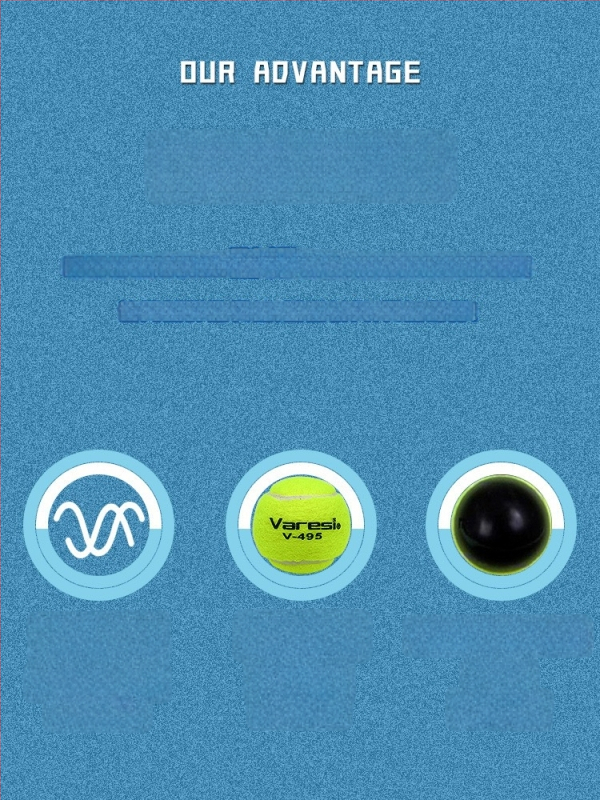 Varesi tenisová lopta pre začiatočníkov – vysoká elasticita, odolná tréningová lopta, materiál chemické vlákno, kód produktu V-495, kategória Tenis, vhodná pre fitness tréningy a ďalšie loptové športy