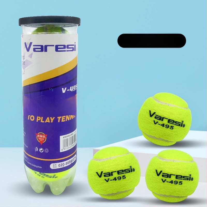 Varesi tenisová lopta pre začiatočníkov – vysoká elasticita, odolná tréningová lopta, materiál chemické vlákno, kód produktu V-495, kategória Tenis, vhodná pre fitness tréningy a ďalšie loptové športy