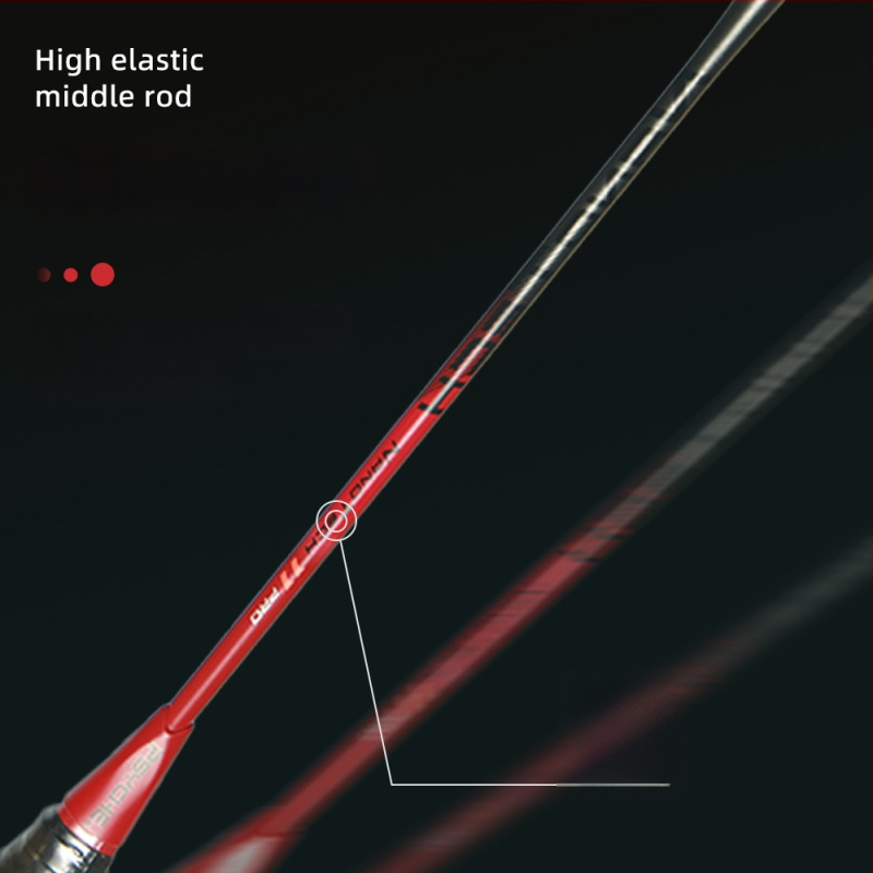 Raketa na badminton Psyche s plným karbónovým rámom, hmotnosť 85–89 g, hrúbka rúčky G5, priamy úder, stredná tuhosť