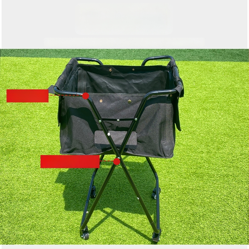 Prenosný skladací vozík na zber lopti na tenis, pickleball a baseball – veľká kapacita, rám z PVC a železnej rúrky, OEM prispôsobenie, Huizhou, Guangdong