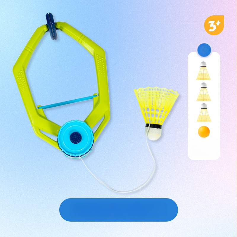 Tréner na badminton s odrazovou líniou – 2v1 plastové zariadenie pre vnútornú samostatnú prípravu (Cool Boy)