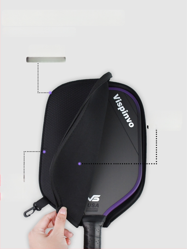 Vispinvo púzdro na raketu pickleball – polyester, 600D, kockovaný vzor, ochranné púzdro