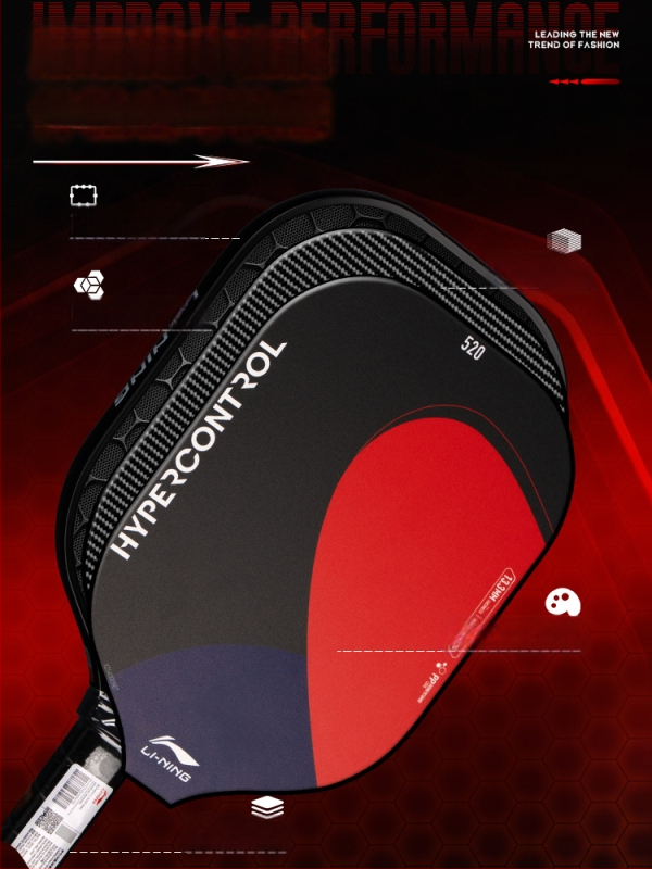 Set pickleball rakiet od Lining/Li Ning — 520 obmedzená edícia, párový štýl, fiberglass, hmotnosť 220–225 g