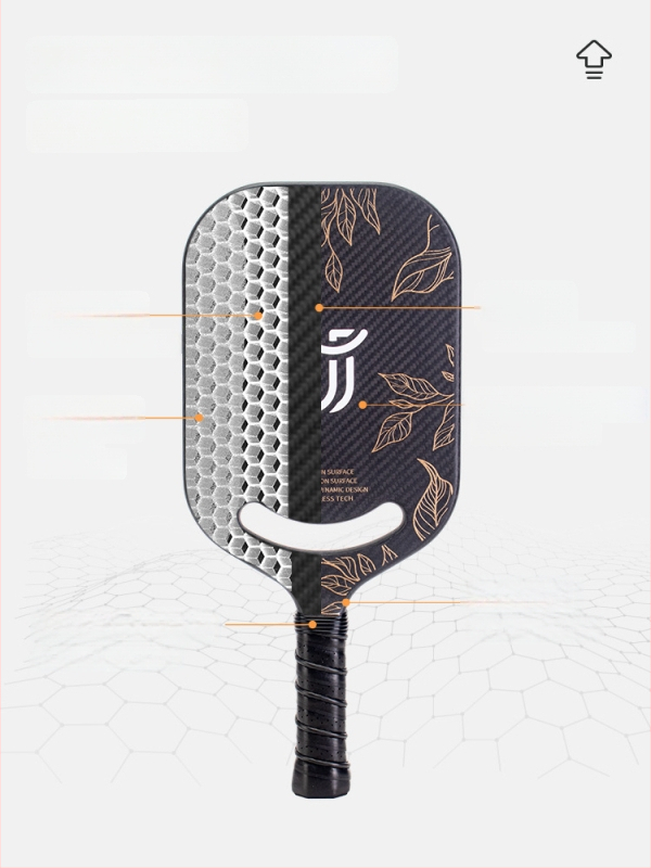 Sada rakiet na pickleball z uhlíkových vlákien, 3K prispôsobenie, Značka Jusain/customized, Hmotnosť 235 g