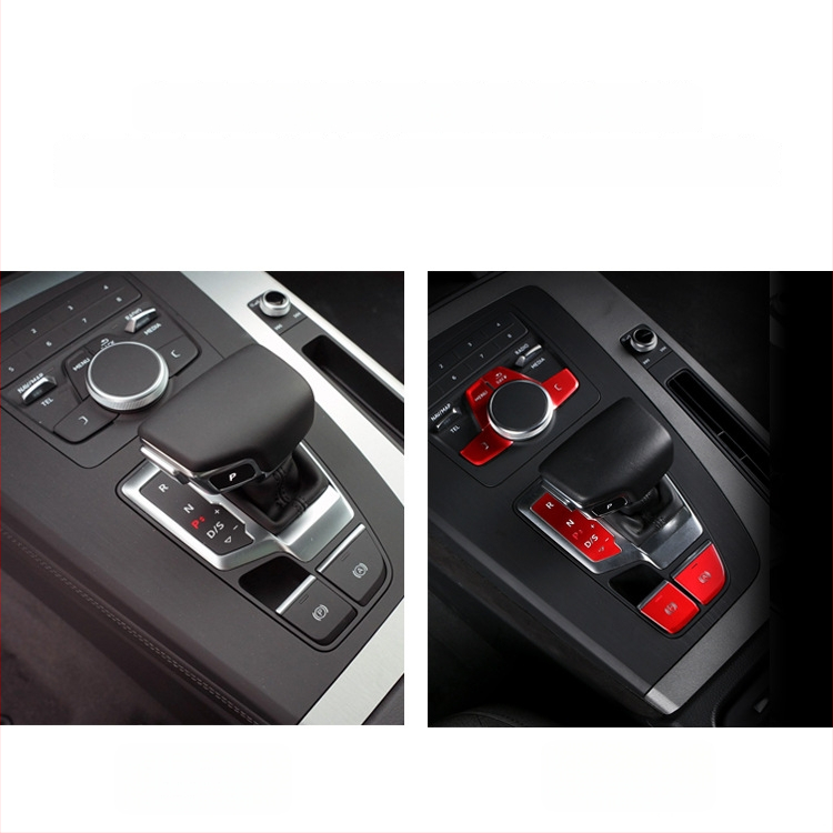 Audi Q5L dekoračné centrálne tlačidlo pre štart jedným tlačidlom a elektronickú ručnú brzdu – hliníková zliatina, bez loga, bez prispôsobenia