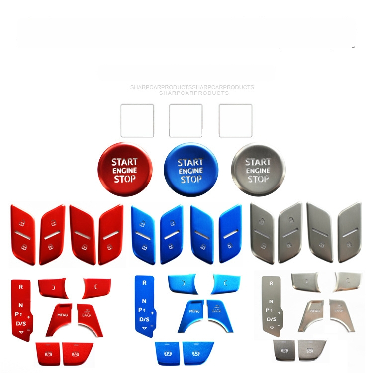 Audi Q5L dekoračné centrálne tlačidlo pre štart jedným tlačidlom a elektronickú ručnú brzdu – hliníková zliatina, bez loga, bez prispôsobenia