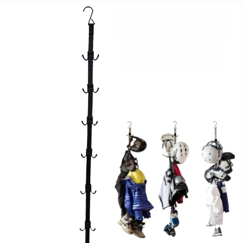 Akatsune пластмасов закачалник за хокей за задната врата - държач с куки за съхранение на хокейно оборудване и дрехи