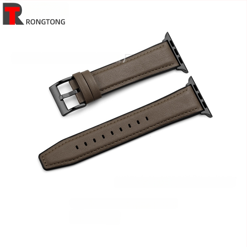 Силиконово-хибриден ремешек за Apple Watch от микрофибърна кожа, 22 мм, 25 г, съвместим с моделите 8/SE/7/6/5