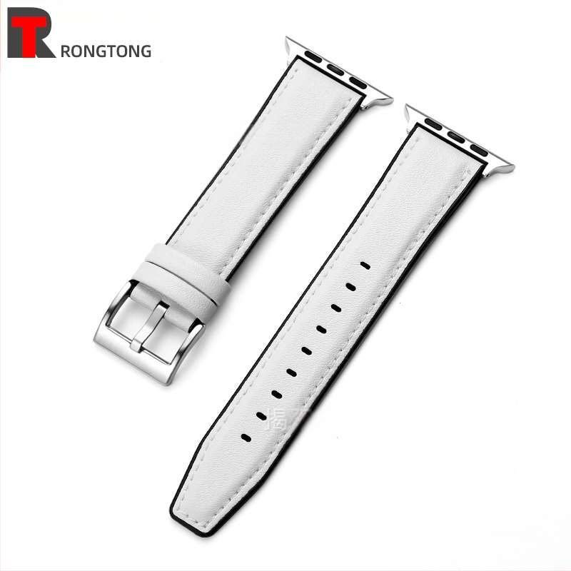 Силиконово-хибриден ремешек за Apple Watch от микрофибърна кожа, 22 мм, 25 г, съвместим с моделите 8/SE/7/6/5