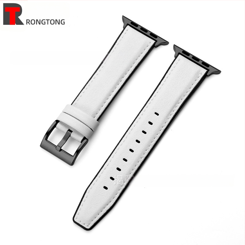 Силиконово-хибриден ремешек за Apple Watch от микрофибърна кожа, 22 мм, 25 г, съвместим с моделите 8/SE/7/6/5