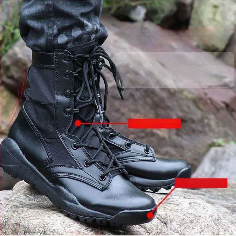 Treeningsaapad – hingavad, kerged, kõrge varbaga taktikaline disain (Kangas: Super fiber; Stiil: Välis/ sõjaväe stiil; Sobilik matkamiseks, tulistamiseks, võitluskunstidele)