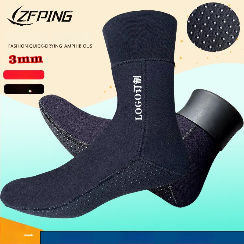 Nardymo kojinės ZFPING, nailonas, pjovimo prevencijai, perforacijai, slydimui, šiltos, atsparios smėliui, atsparios dilimui