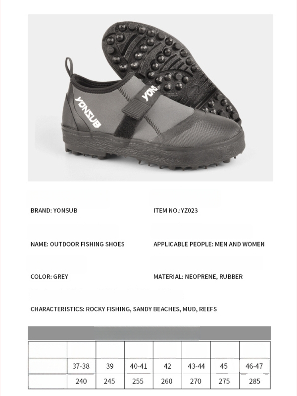 Yonsub Uolų žvejybai ir rifų kopimui – nailoniniai nardymo kojinės, neslystančios bateliai jūrinei žvejybai ir raftingui