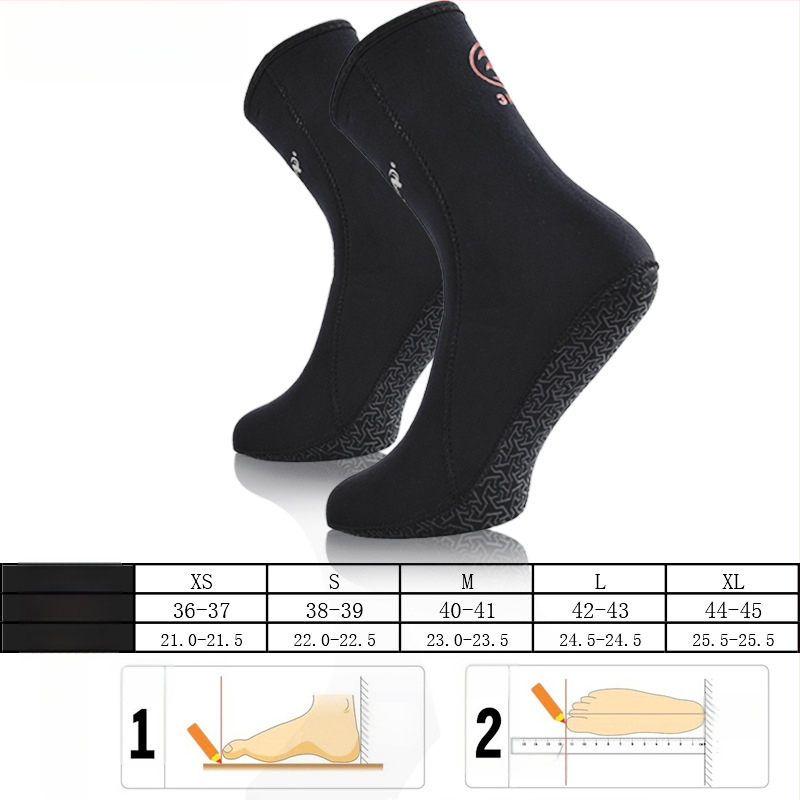 Унисекс подводни чорапи за гмуркане от 3 мм неопрена, Hisea, код O137