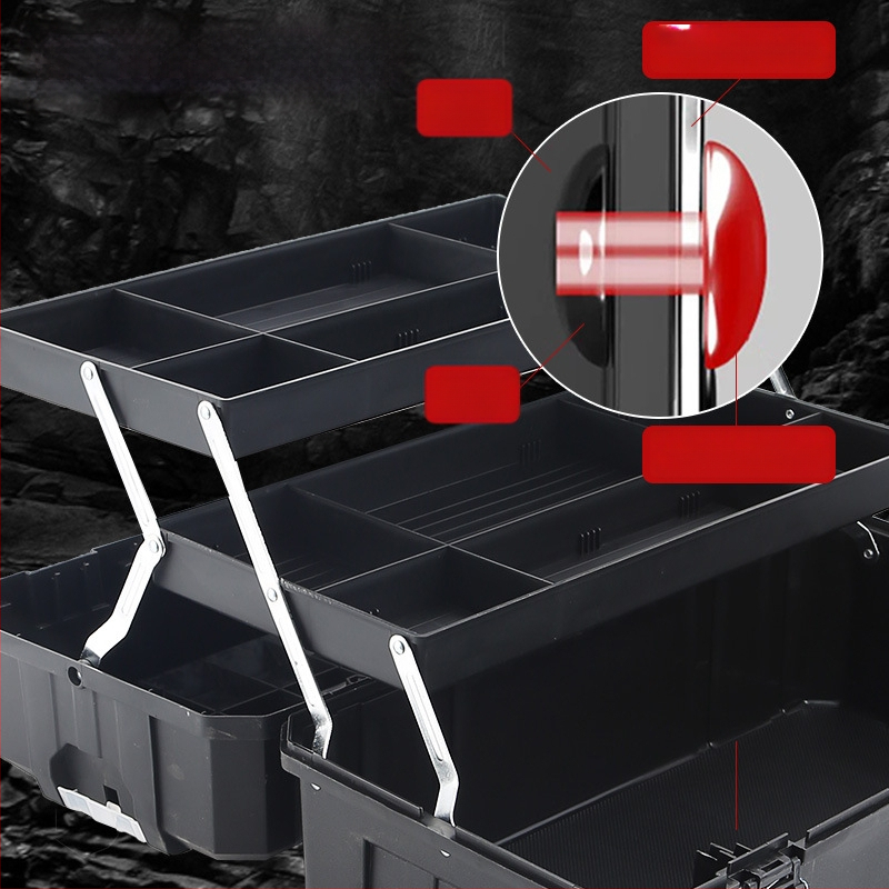 Műanyag szerszámtartó, multifunkcionális, hordozható (Toolbox sorozat)