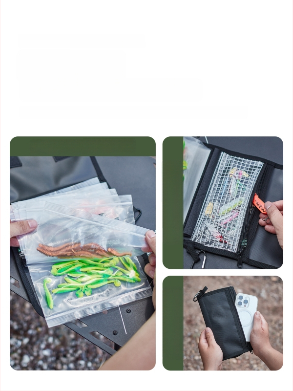 Ise Mount Водоустойчива PVC Чанта за Меки Примамки – Преносима, Демонтируема, Многофункционален Органайзер за Риболовна Екипировка