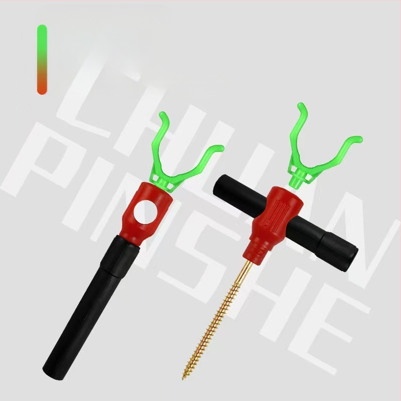 Ледено риболовно оборудване: колчета за палатка на лед и спирални винтове, пластмасови