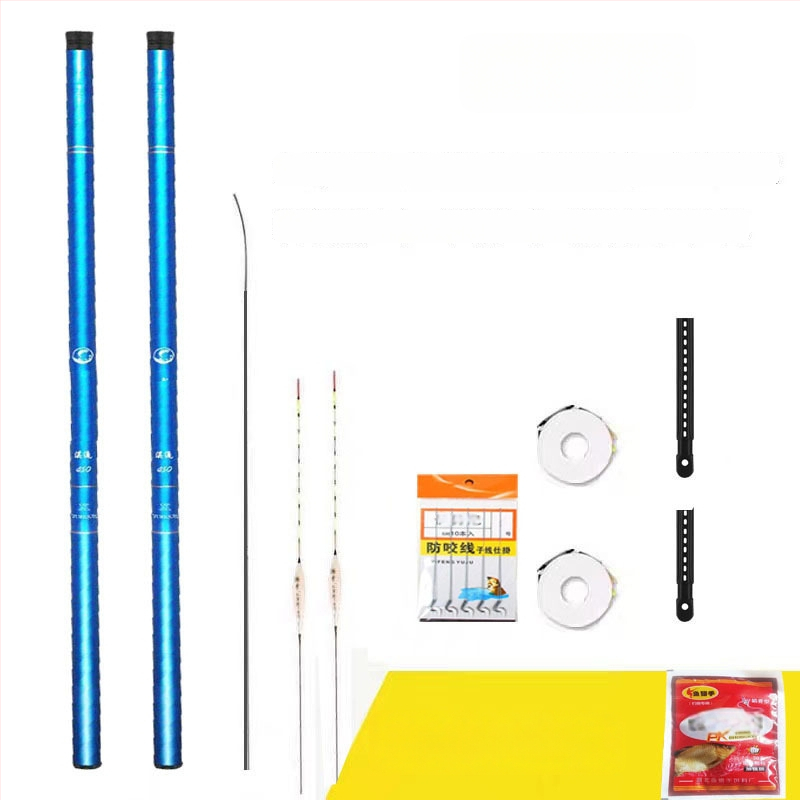 Комплект пръти за риболов - ултралек, изключително твърд, къса секция, фибростъкло, за риболов в поток