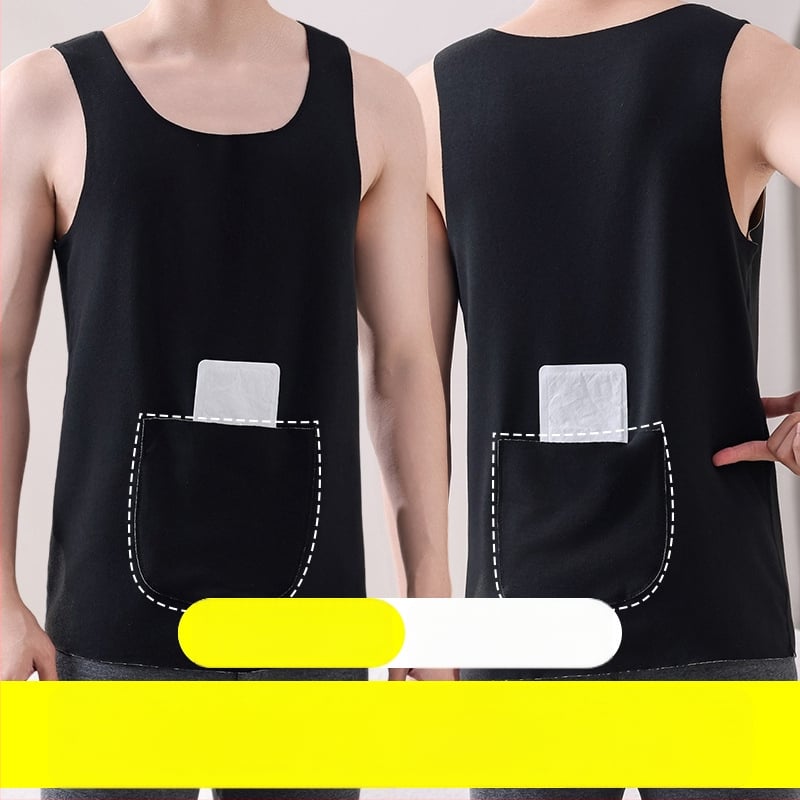 Мъжки термо жилет с двойни джобове, топъл и удобен, двойслоен дизайн, полиестерен материал