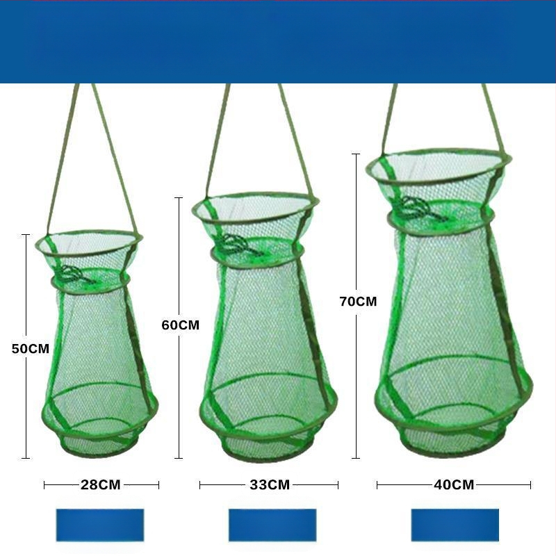 Žvejybos apsauga – nailono tinklinė krepšys su virvele, greitai džiūsta