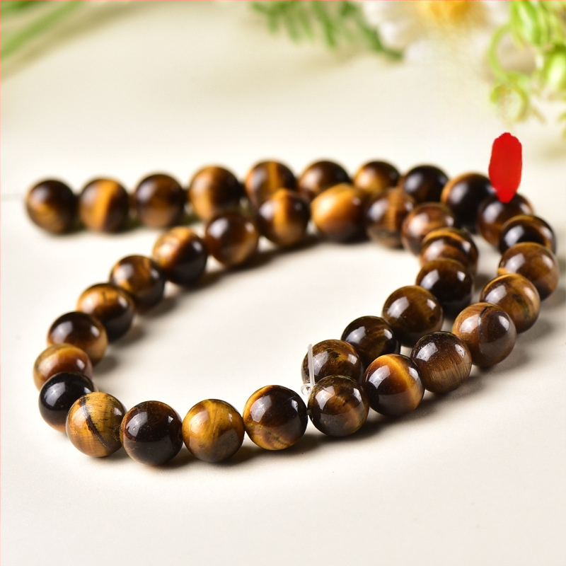 Разхлабени мъниста от тигрово око, кръгли, рязане и шлайфане, произход Lianyungang