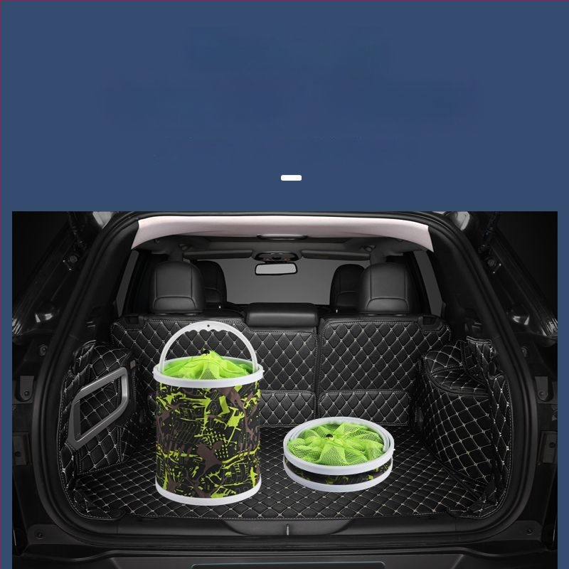 Sulankstomas nešiojamas vandens kibiras lauko naudojimui, žvejybai ir automobilio plovimui, daugiafunkcis